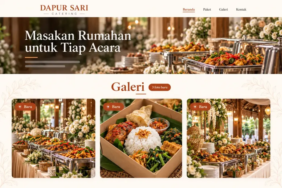Website Dapur Sari: galeri dengan 3 foto baru